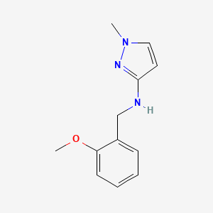 molecular formula C12H15N3O B11729727 N-[(2-methoxyphenyl)methyl]-1-methyl-1H-pyrazol-3-amine 