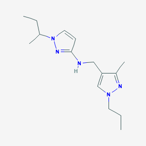 molecular formula C15H25N5 B11729749 1-(butan-2-yl)-N-[(3-methyl-1-propyl-1H-pyrazol-4-yl)methyl]-1H-pyrazol-3-amine CAS No. 1856030-20-0