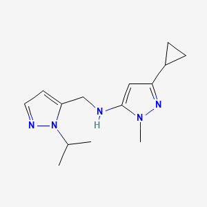 3-cyclopropyl-1-methyl-N-{[1-(propan-2-yl)-1H-pyrazol-5-yl]methyl}-1H-pyrazol-5-amine