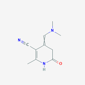 4-[(Dimethylamino)methylidene]-2-methyl-6-oxo-1,4,5,6-tetrahydropyridine-3-carbonitrile