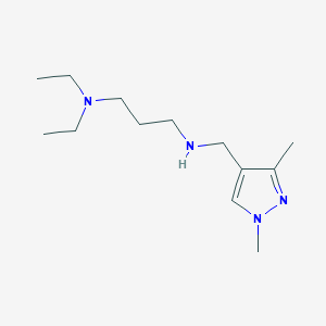 molecular formula C13H26N4 B11729788 [3-(diethylamino)propyl][(1,3-dimethyl-1H-pyrazol-4-yl)methyl]amine 