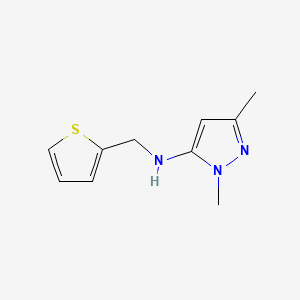 molecular formula C10H13N3S B11729810 1,3-dimethyl-N-(thiophen-2-ylmethyl)-1H-pyrazol-5-amine 