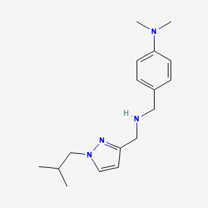 N,N-dimethyl-4-[({[1-(2-methylpropyl)-1H-pyrazol-3-yl]methyl}amino)methyl]aniline