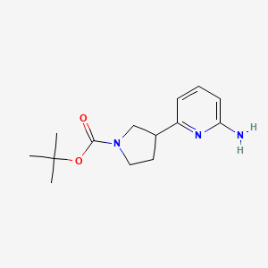 Tert-butyl 3-(6-aminopyridin-2-yl)pyrrolidine-1-carboxylate