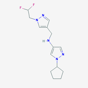 1-cyclopentyl-N-{[1-(2,2-difluoroethyl)-1H-pyrazol-4-yl]methyl}-1H-pyrazol-4-amine