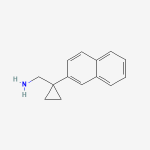 molecular formula C14H15N B11729863 1-(2-Naphthyl)cyclopropanemethanamine 