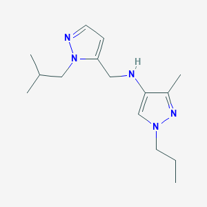 3-methyl-N-{[1-(2-methylpropyl)-1H-pyrazol-5-yl]methyl}-1-propyl-1H-pyrazol-4-amine