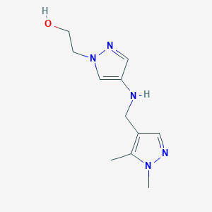 2-(4-{[(1,5-dimethyl-1H-pyrazol-4-yl)methyl]amino}-1H-pyrazol-1-yl)ethan-1-ol