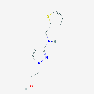 molecular formula C10H13N3OS B11729920 2-(3-{[(thiophen-2-yl)methyl]amino}-1H-pyrazol-1-yl)ethan-1-ol 