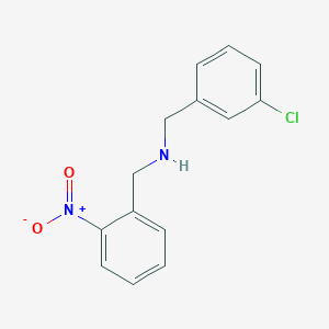 molecular formula C14H13ClN2O2 B11729934 (3-Chloro-benzyl)-(2-nitro-benzyl)-amine 