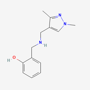 2-({[(1,3-Dimethyl-1H-pyrazol-4-YL)methyl]amino}methyl)phenol