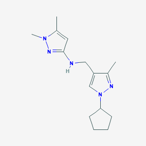 N-[(1-cyclopentyl-3-methyl-1H-pyrazol-4-yl)methyl]-1,5-dimethyl-1H-pyrazol-3-amine