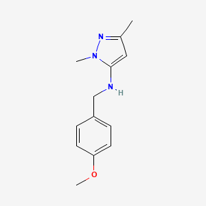 molecular formula C13H17N3O B11729992 N-(4-methoxybenzyl)-1,3-dimethyl-1H-pyrazol-5-amine 