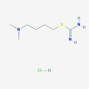 molecular formula C7H18ClN3S B11729997 [4-(Carbamimidoylsulfanyl)butyl]dimethylamine hydrochloride 