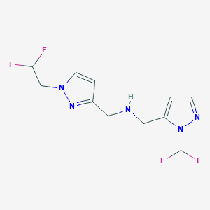 {[1-(2,2-difluoroethyl)-1H-pyrazol-3-yl]methyl}({[1-(difluoromethyl)-1H-pyrazol-5-yl]methyl})amine