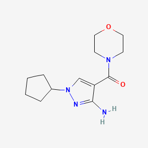 1-Cyclopentyl-4-(morpholin-4-ylcarbonyl)-1H-pyrazol-3-amine