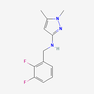 molecular formula C12H13F2N3 B11730058 N-[(2,3-difluorophenyl)methyl]-1,5-dimethyl-1H-pyrazol-3-amine 