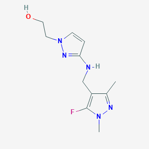 2-(3-{[(5-fluoro-1,3-dimethyl-1H-pyrazol-4-yl)methyl]amino}-1H-pyrazol-1-yl)ethan-1-ol