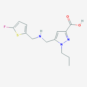 5-({[(5-fluorothiophen-2-yl)methyl]amino}methyl)-1-propyl-1H-pyrazole-3-carboxylic acid