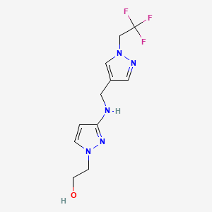 2-[3-({[1-(2,2,2-trifluoroethyl)-1H-pyrazol-4-yl]methyl}amino)-1H-pyrazol-1-yl]ethan-1-ol