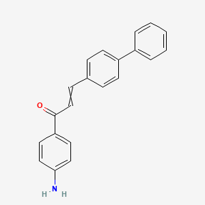 molecular formula C21H17NO B11730128 (2E)-1-(4-aminophenyl)-3-biphenyl-4-ylprop-2-en-1-one 