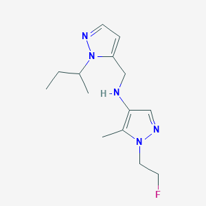 N-{[1-(butan-2-yl)-1H-pyrazol-5-yl]methyl}-1-(2-fluoroethyl)-5-methyl-1H-pyrazol-4-amine