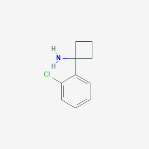 molecular formula C10H12ClN B11730136 1-(2-Chlorophenyl)cyclobutanamine 