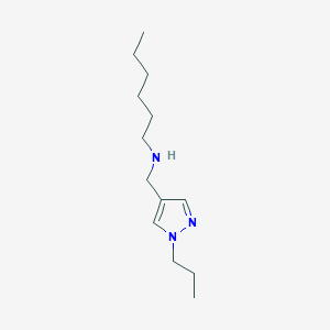 hexyl[(1-propyl-1H-pyrazol-4-yl)methyl]amine