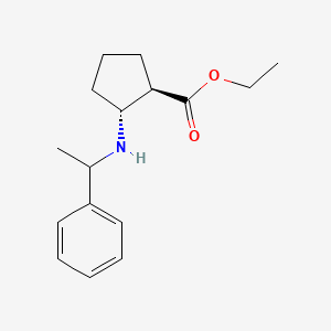 molecular formula C16H23NO2 B11730162 ethyl (1R,2R)-2-[(1-phenylethyl)amino]cyclopentane-1-carboxylate 