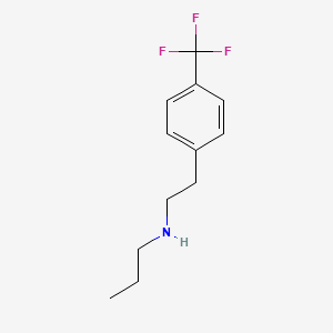 molecular formula C12H16F3N B11730165 Propyl({2-[4-(trifluoromethyl)phenyl]ethyl})amine 