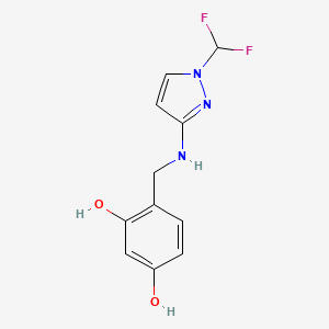 4-({[1-(difluoromethyl)-1H-pyrazol-3-yl]amino}methyl)benzene-1,3-diol