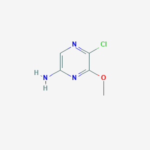 molecular formula C5H6ClN3O B11730213 5-Chloro-6-methoxypyrazin-2-amine 