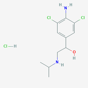 molecular formula C11H17Cl3N2O B11730221 1-(4-Amino-3,5-dichlorophenyl)-2-[(propan-2-yl)amino]ethan-1-ol hydrochloride 