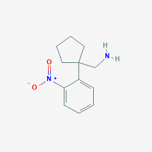 molecular formula C12H16N2O2 B11730222 1-(2-Nitrophenyl)cyclopentanemethanamine 