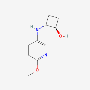 molecular formula C10H14N2O2 B11730263 (1R,2R)-2-[(6-methoxypyridin-3-yl)amino]cyclobutan-1-ol 