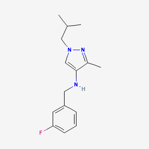 N-[(3-fluorophenyl)methyl]-3-methyl-1-(2-methylpropyl)-1H-pyrazol-4-amine