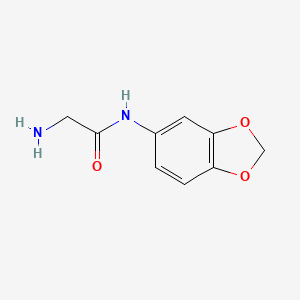 molecular formula C9H10N2O3 B11730297 2-amino-N-(2H-1,3-benzodioxol-5-yl)acetamide 