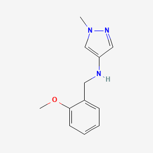 molecular formula C12H15N3O B11730393 N-[(2-Methoxyphenyl)methyl]-1-methyl-1H-pyrazol-4-amine CAS No. 1006469-59-5