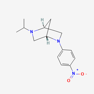 molecular formula C14H19N3O2 B11730416 (1S,4S)-2-(4-nitrophenyl)-5-(propan-2-yl)-2,5-diazabicyclo[2.2.1]heptane 