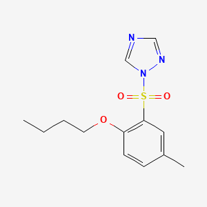 molecular formula C13H17N3O3S B1173042 1-(2-butoxy-5-methylbenzenesulfonyl)-1H-1,2,4-triazole 