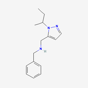 molecular formula C15H21N3 B11730426 benzyl({[1-(butan-2-yl)-1H-pyrazol-5-yl]methyl})amine 