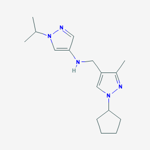 N-[(1-cyclopentyl-3-methyl-1H-pyrazol-4-yl)methyl]-1-(propan-2-yl)-1H-pyrazol-4-amine