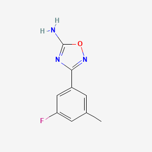 molecular formula C9H8FN3O B11730430 3-(3-Fluoro-5-methylphenyl)-1,2,4-oxadiazol-5-amine 