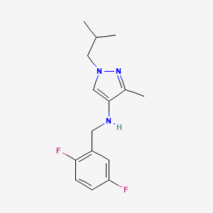 N-[(2,5-difluorophenyl)methyl]-3-methyl-1-(2-methylpropyl)-1H-pyrazol-4-amine