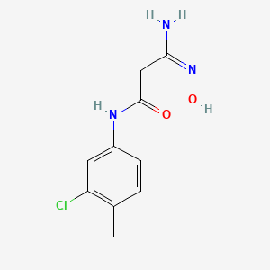 molecular formula C10H12ClN3O2 B11730451 N-(3-chloro-4-methylphenyl)-2-[(Z)-N'-hydroxycarbamimidoyl]acetamide 