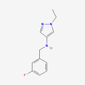 1-ethyl-N-[(3-fluorophenyl)methyl]-1H-pyrazol-4-amine