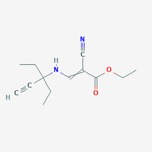 molecular formula C13H18N2O2 B11730467 Ethyl 2-cyano-3-[(3-ethylpent-1-yn-3-yl)amino]prop-2-enoate 