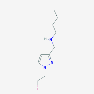 molecular formula C10H18FN3 B11730492 butyl({[1-(2-fluoroethyl)-1H-pyrazol-3-yl]methyl})amine 