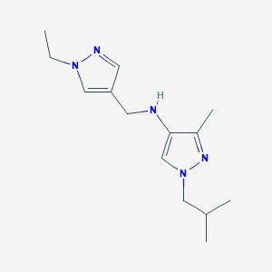 N-[(1-ethyl-1H-pyrazol-4-yl)methyl]-3-methyl-1-(2-methylpropyl)-1H-pyrazol-4-amine