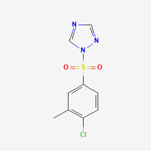 molecular formula C9H8ClN3O2S B1173050 1-[(4-chloro-3-methylphenyl)sulfonyl]-1H-1,2,4-triazole 